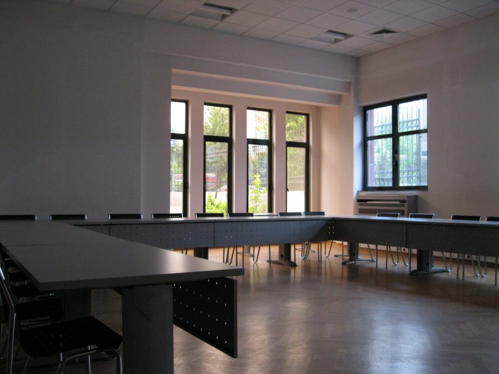 A training room at the M6 Educational Centre in Skopje